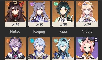 CONTA DURIN NICOLE EULA XIAO ALOY HU TAO NAHIDA AYATO SERVER AMERICA AR55