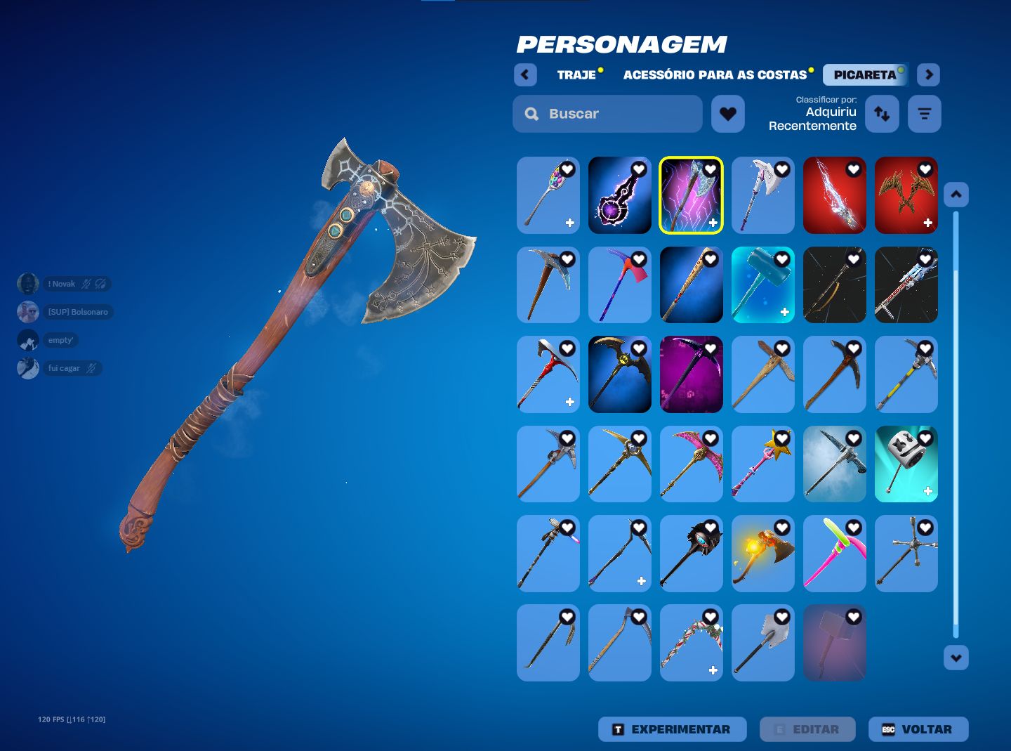 CONTA DE FORTNITE COM MACHADO DO KRATOS ! MAIS INFO DESCRIÇÃO