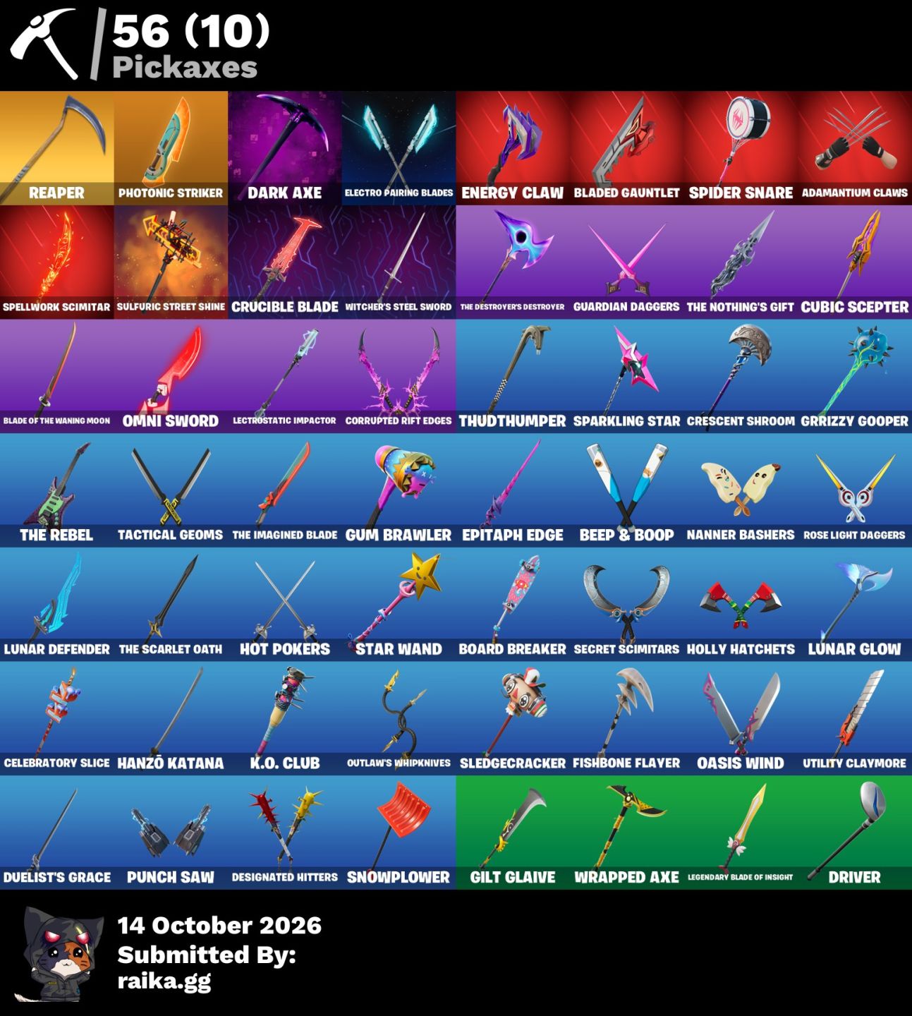 Conta fortnite full acesso com 47 skins incluindo polo prodigy e picareta reaper