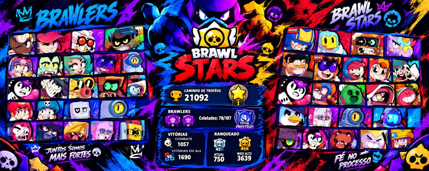 Conta Brawl Stars desde 2020 com itens valiosos e raros