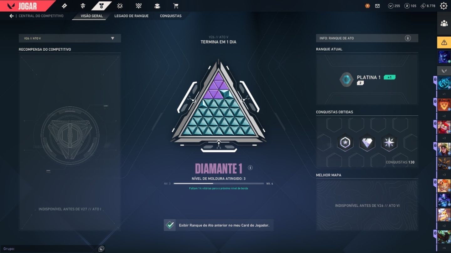 Conta diamante valorant