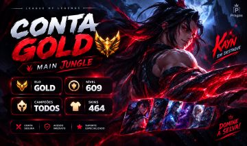 CONTA MAIN JUNGLE 464 SKINS!!! MAIN SHACO/KAYN