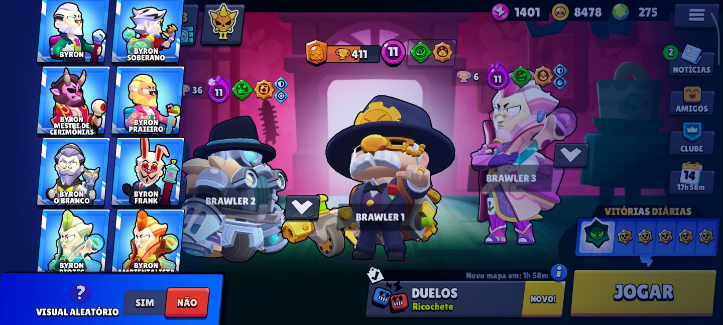 Conta com Passe antigo e muito top,acompanha uma de Clash com mais de 10k troféu