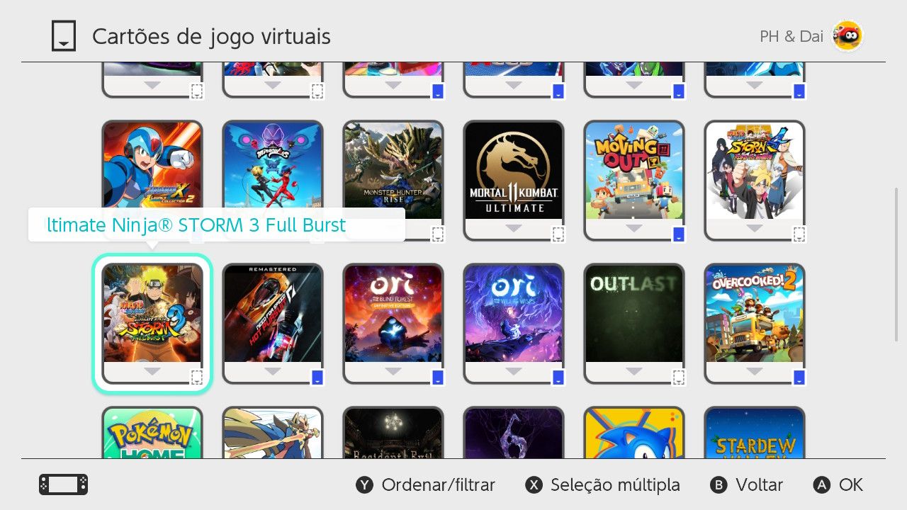 Conta Nintendo Switch | 47 Jogos: Mario Wonder, Kart 8, Tennis e Pokémon Sword