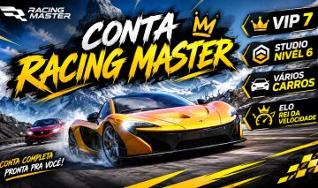 CONTA RACING MASTER | VIP 7 | REI DA VELOCIDADE | VÁRIOS CARROS | ESTUDIO NV 6