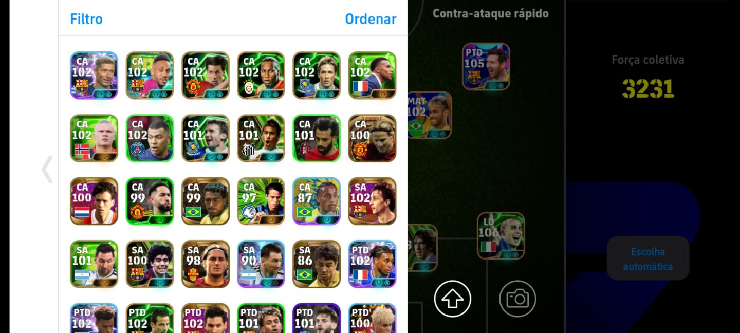 Conta eFootball Mobile Muito Forte | Força Coletiva 3231
