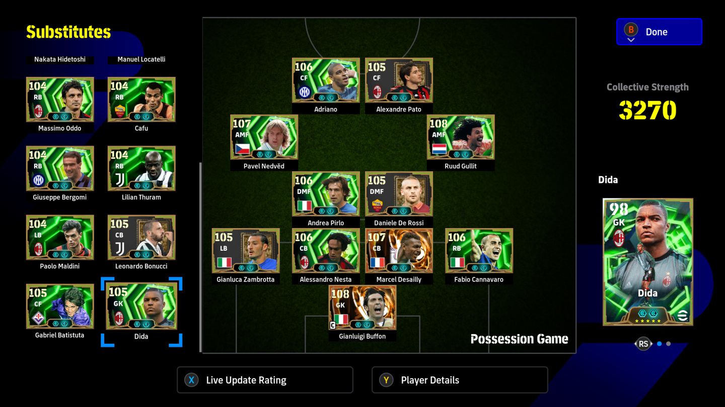 Conta eFootball Xbox / PC Microsoft - 3336 - 8 BigTime + 57 Épicos + 36 ShowTime