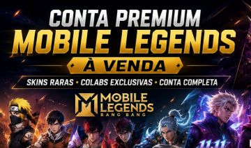 CONTA DE MOBILE LEGENDS PREMIUM SKINS RARAS E COLABS