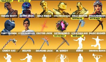 Travis Scott + Astro Jack + Psycho Bandit + Leviathan Axe + Reaper | 264 Skins