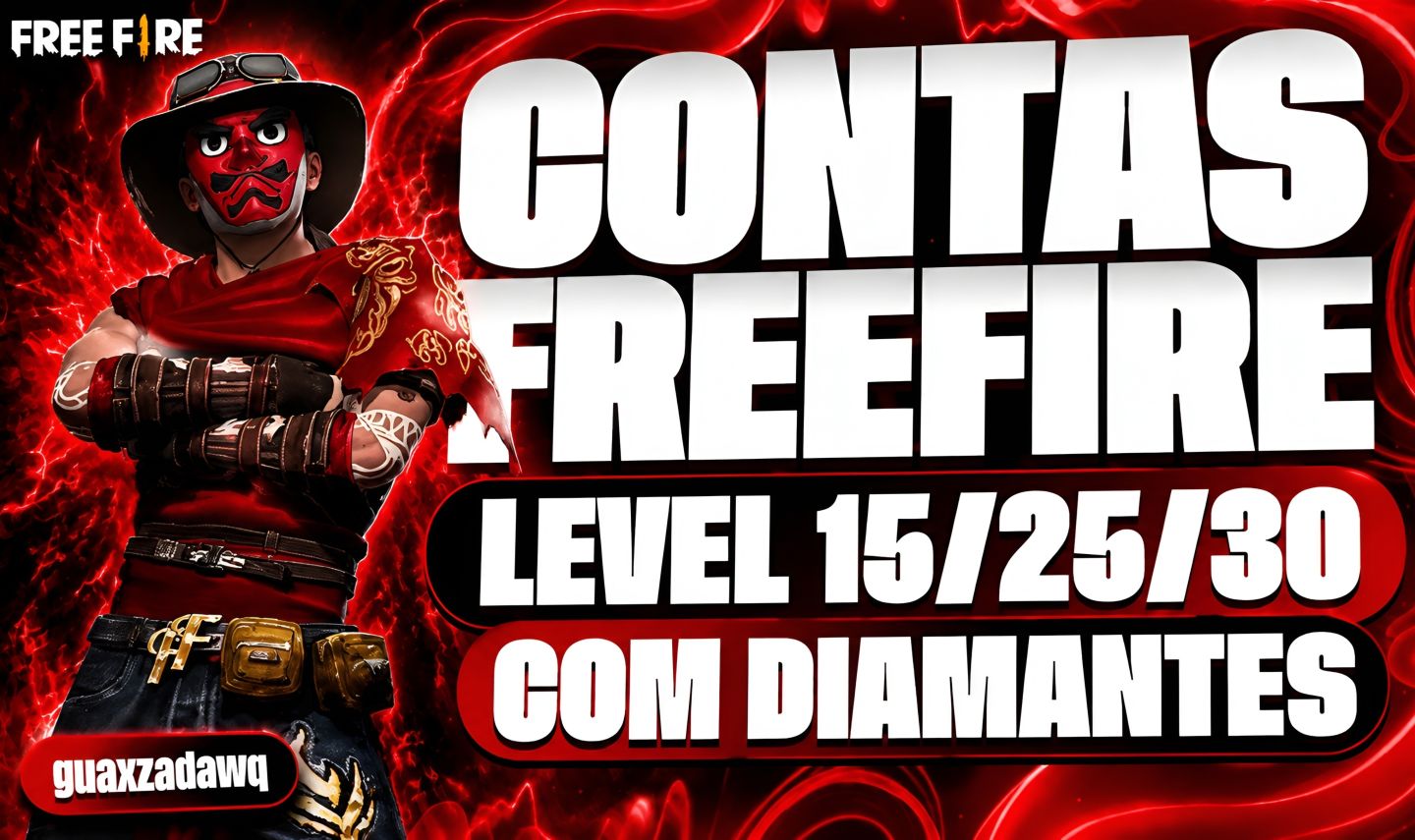[MAIS BARATO] CONTAS FREE FIRE COM DIAMANTES + TROCA NICK