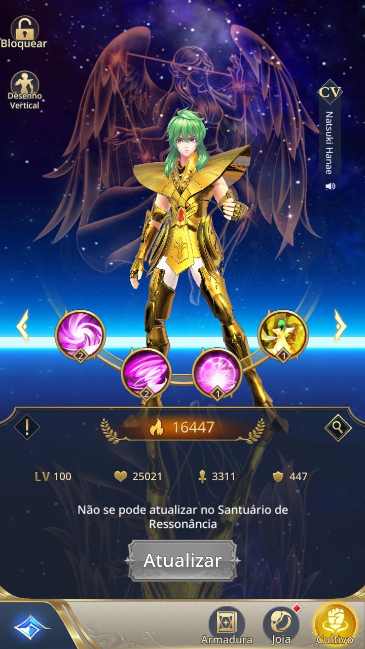 SAINT SEIYA LENDAS DA JUSTIÇA COM ANDORA, MYSTORIA, CAMUS DIVINO, LVL 100
