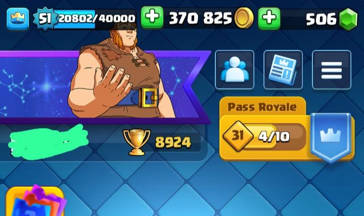 Conta de clash Royale com quase 9k de troféus