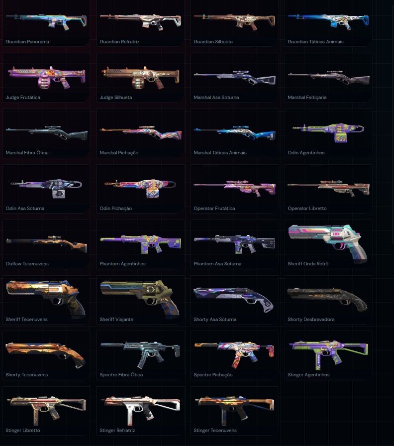 Conta de valorant com 107 skins e 8 facas