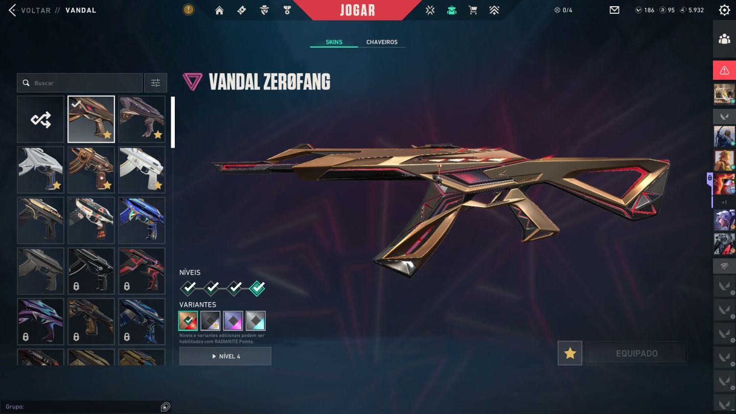 CONTA VALORANT FULL ACESSO COM KARAMBIT, BUTTERFLY E SKINS DE VANDAL,PHANTOM