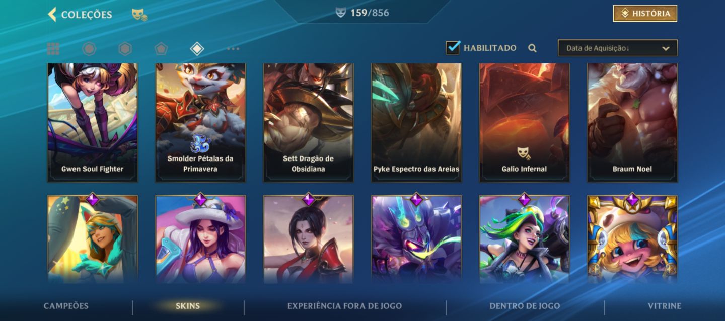 Conta de Wild Rift - Muita skin - Mestre 2 atualmente - SKINS DE PASSE!