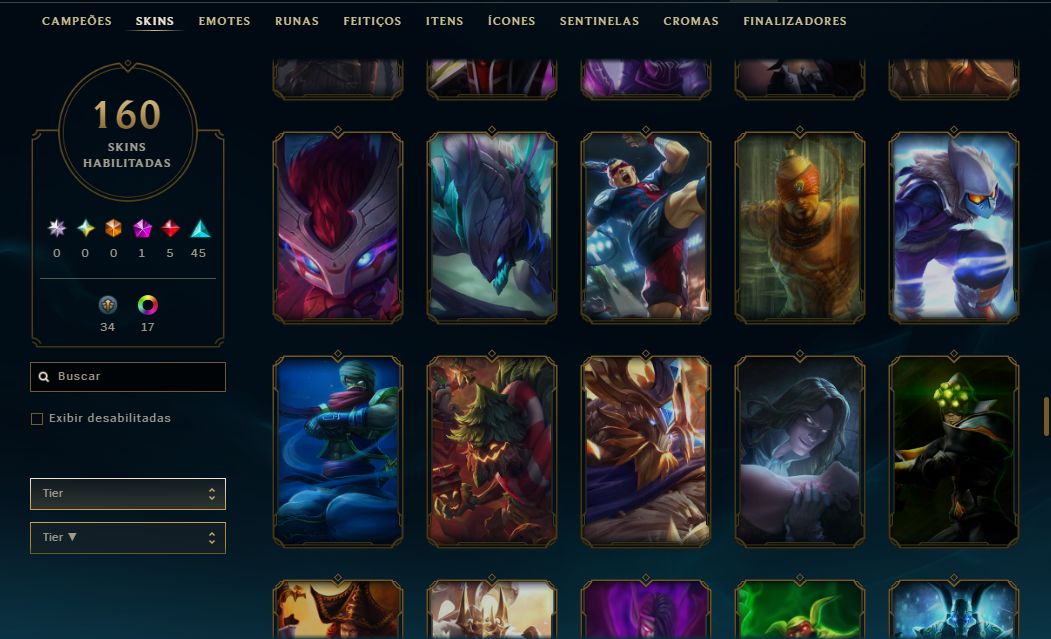 CONTA LOL | 160 SKINS | SEASON 2013