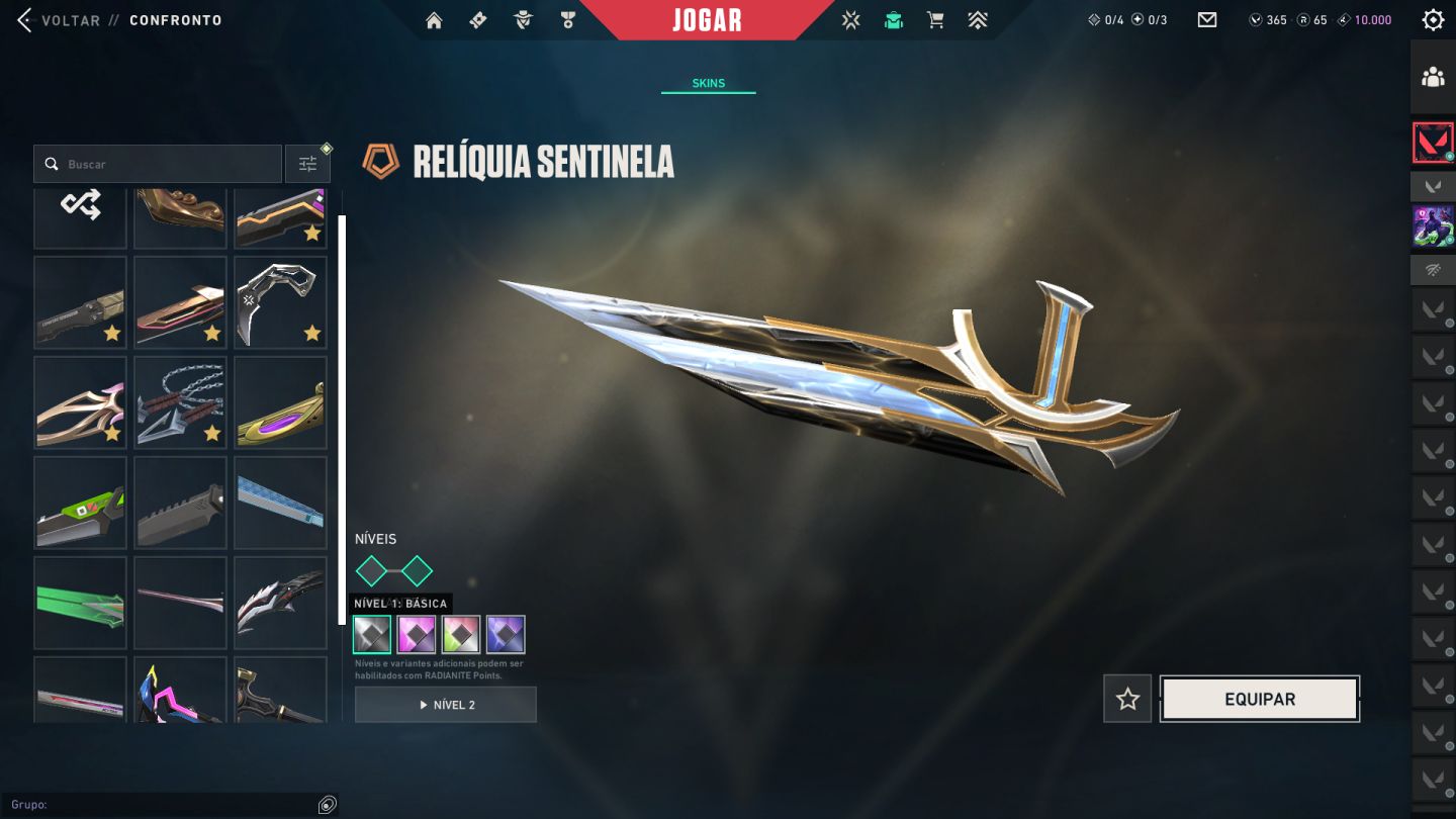 Conta valorant varias skins e rara