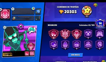 CONTA COM 2 BRAWL PASS PLUS 20K DE TROFEUS E MUITA SKIN