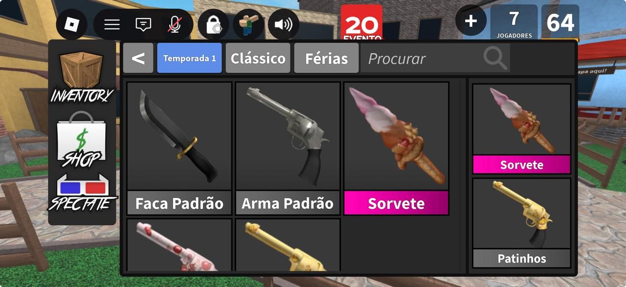 FACA SORVETE ROSA - ICECREAM PINK - MM2 - MURDER MISTERY