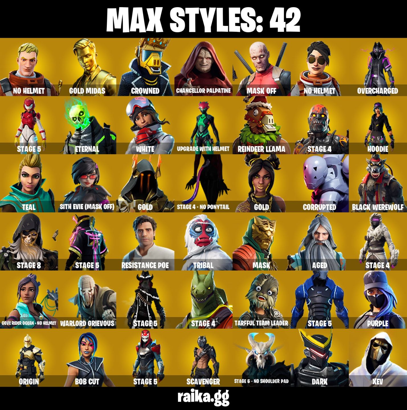 100 skins | OG STW | The Reaper | Elite Agent | Gold Midas Spike Omega Ragnarok