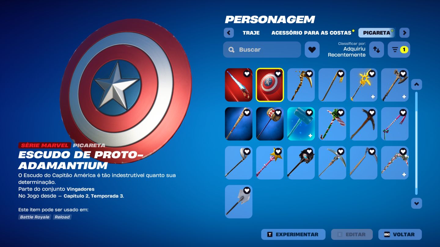 CONTA DE FORTNITE COM 122 SKINS E PICARETA MACHADO DOCE / CONTA MUITO BOA!!!