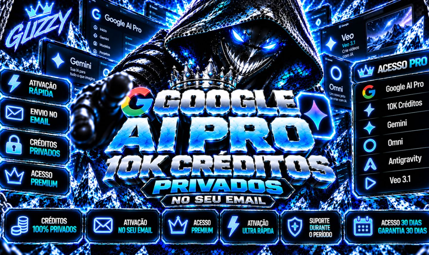 GOOGLE AI PRO 10K DE CREDITOS MODO PREMIUM | EXCLUSIVO PARA VOCÊ | 30 DIAS