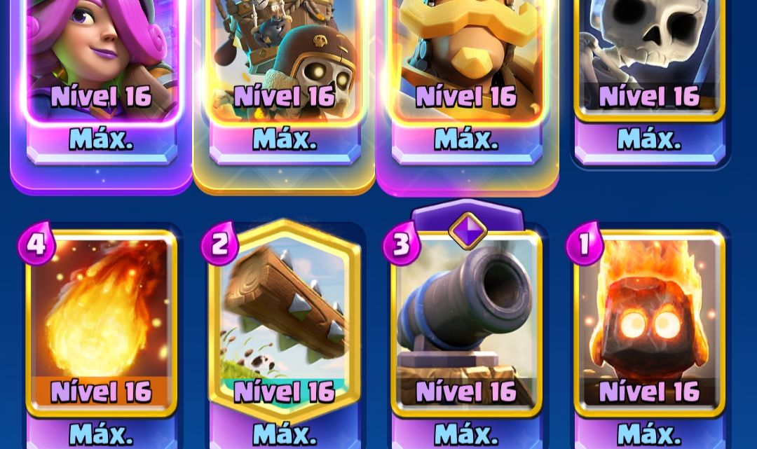Conta 13,530 TROFÉUS (NIVEL 66) DECK FULL (16) 4500 GEMAS