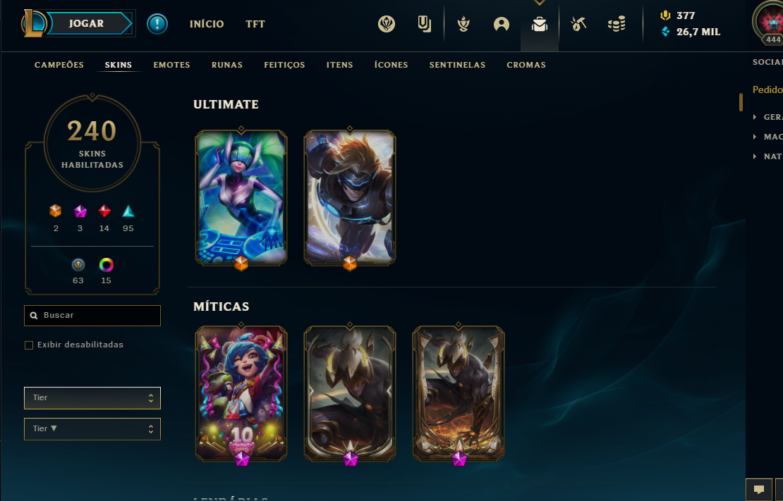 PROMO-Conta de Valorant +3k imortal EP5 com 126 skins (40 premium)+ LoL 240 skin