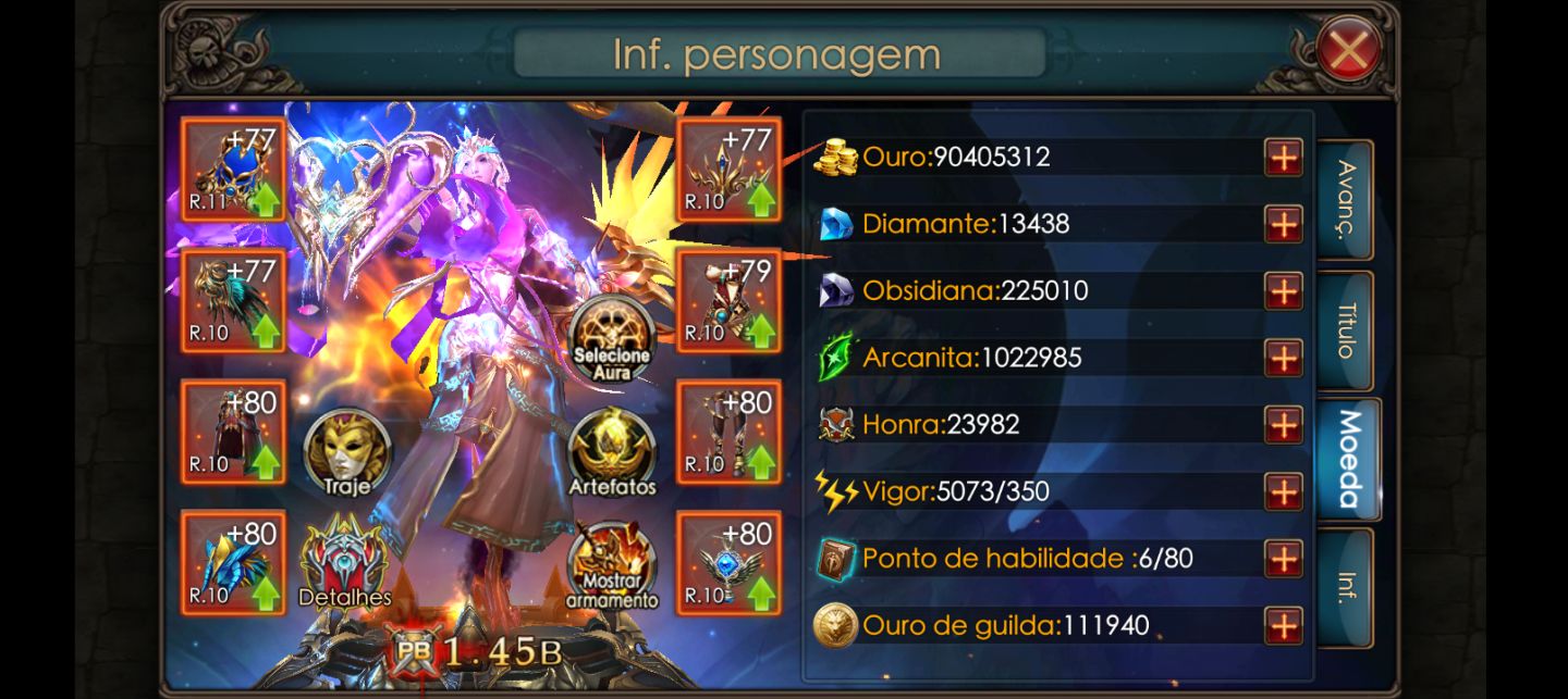 CONTA LEGACY OF DISCORD: Furious wings UPADA VIP8 E VIP7