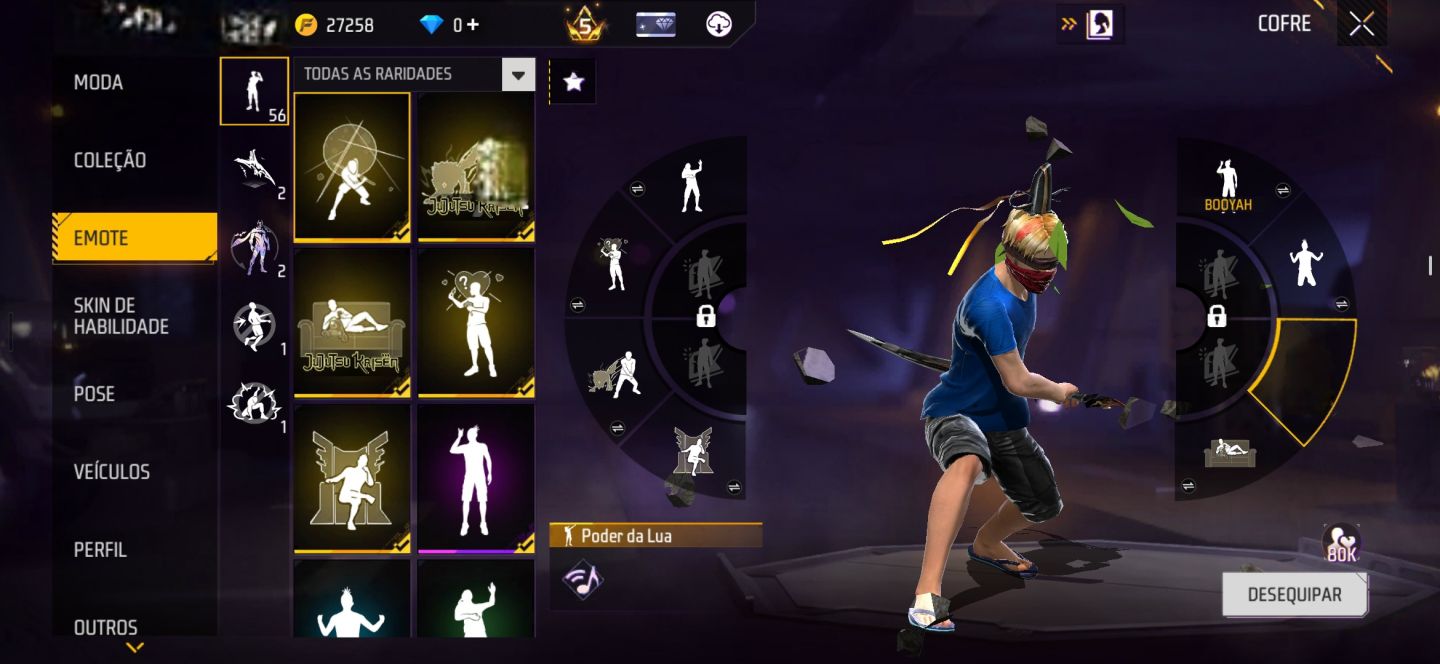 CONTA DE FREE FIRE [LV-65] COM RAGNAROK (M) E O PET PORING