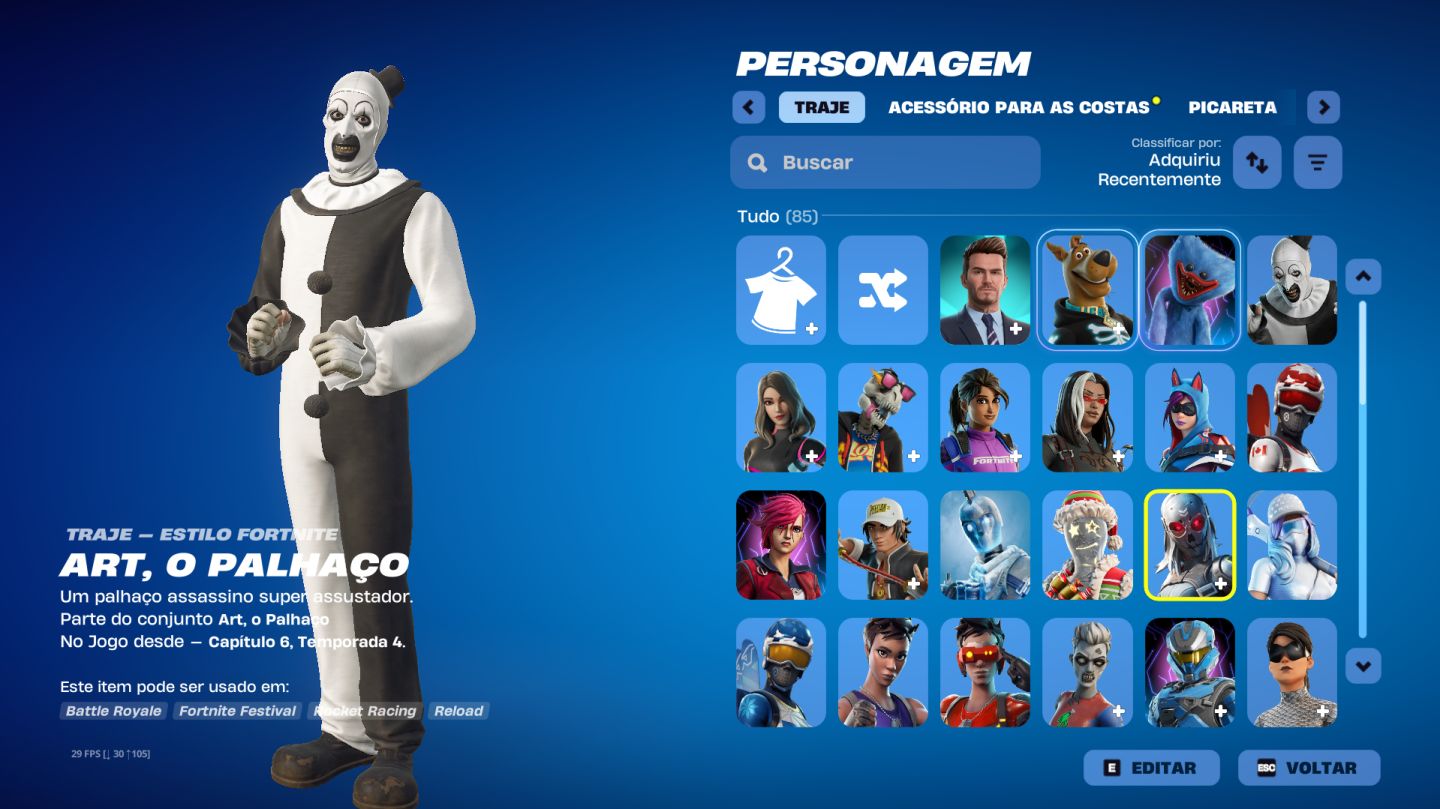 Conta Full acesso Fortnite