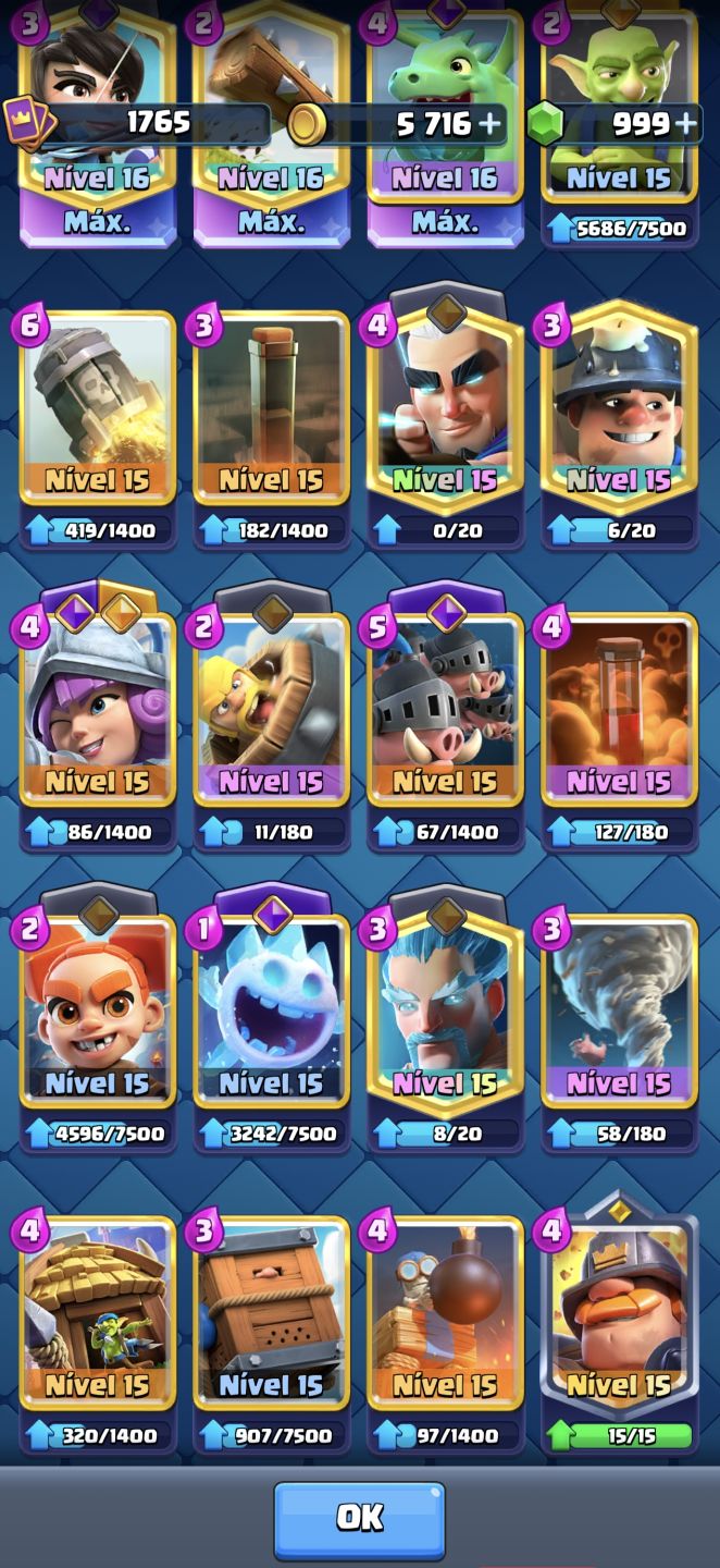 Conta de Clash Royale Full