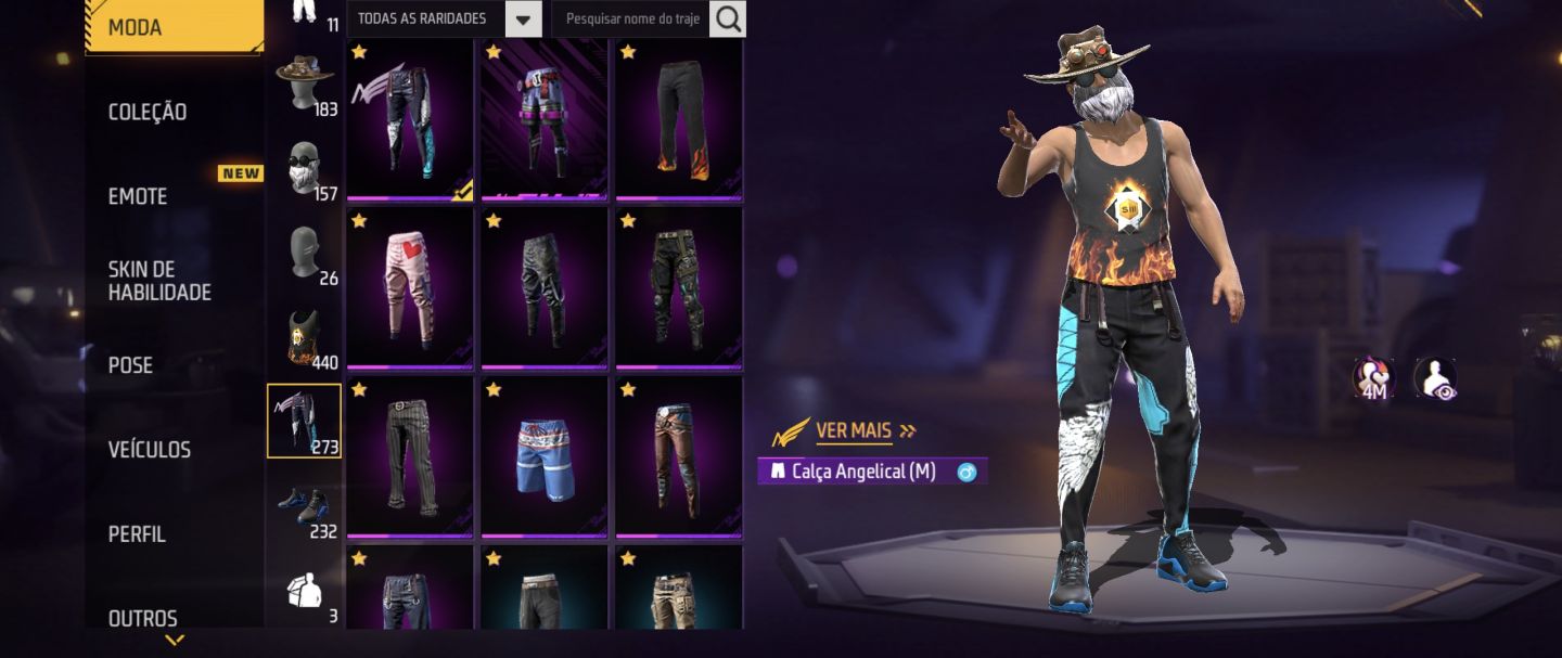 CONTA FREE FIRE ANTIGA