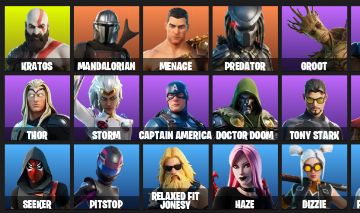 CONTA FORTNITE FA 29 SKINS | KRATOS | TONY STARK | MISTICA | TART TYCOON