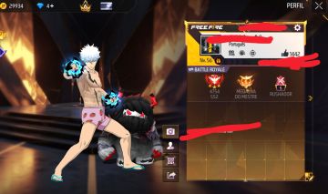Conta free fire gemada prime 7 nível 56