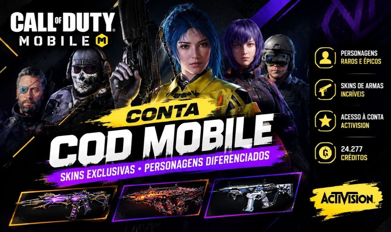 CONTA CALL OF DUTY: MOBILE SKINS E PERSONAGENS VALIOSA!