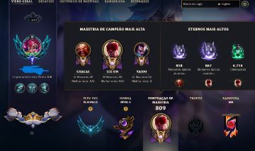 Conta LOL - LVL 677 com 308 skin - MMR alto - Pegou Diamante 3 e atualmente Plat