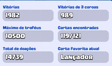 Clash Royale 10500 troféus conta top com emotes raros