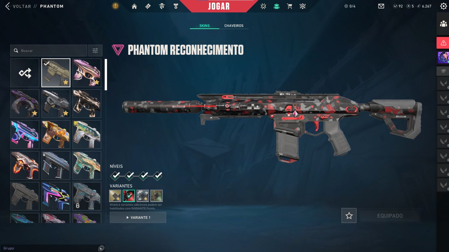 Conta valorant peak imortal 3.5k gastos 50+ skins e itens raros