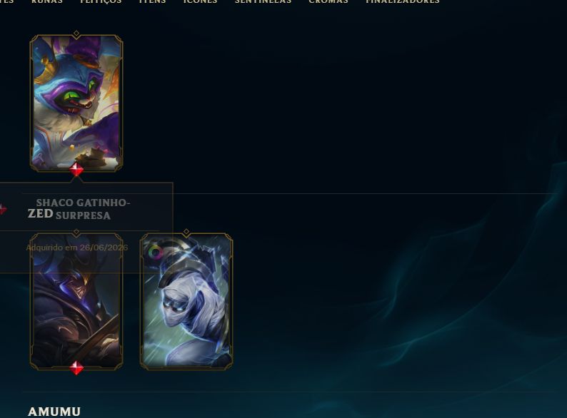CONTA LOL SKINS