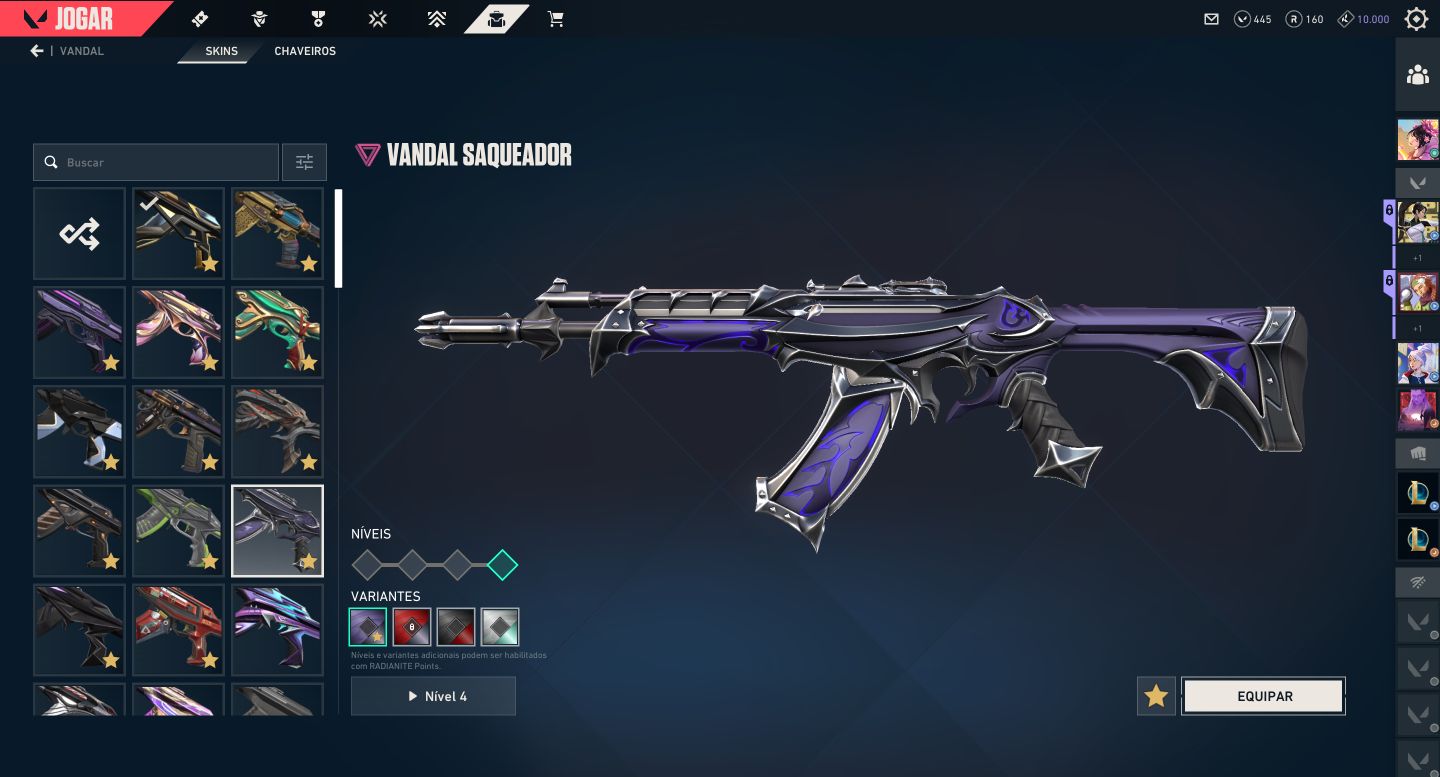 CONTA VALORANT BR | 170 Skins + 20 Facas | Champions 2021-Imortal 2 | 11K invest