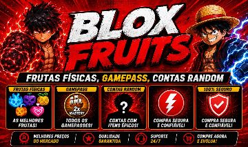 BLOX FRUITS - MELHORES PREÇOS LVL 2800 + FRUTAS MÍTICAS IMPERDÍVEL 50% OFF!!