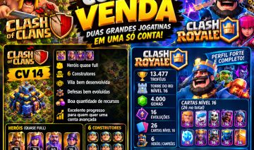 CONTA COMPLETA: CV14 QUASE FULL + CR 13.477 TROFÉUS + 26 LVL 16