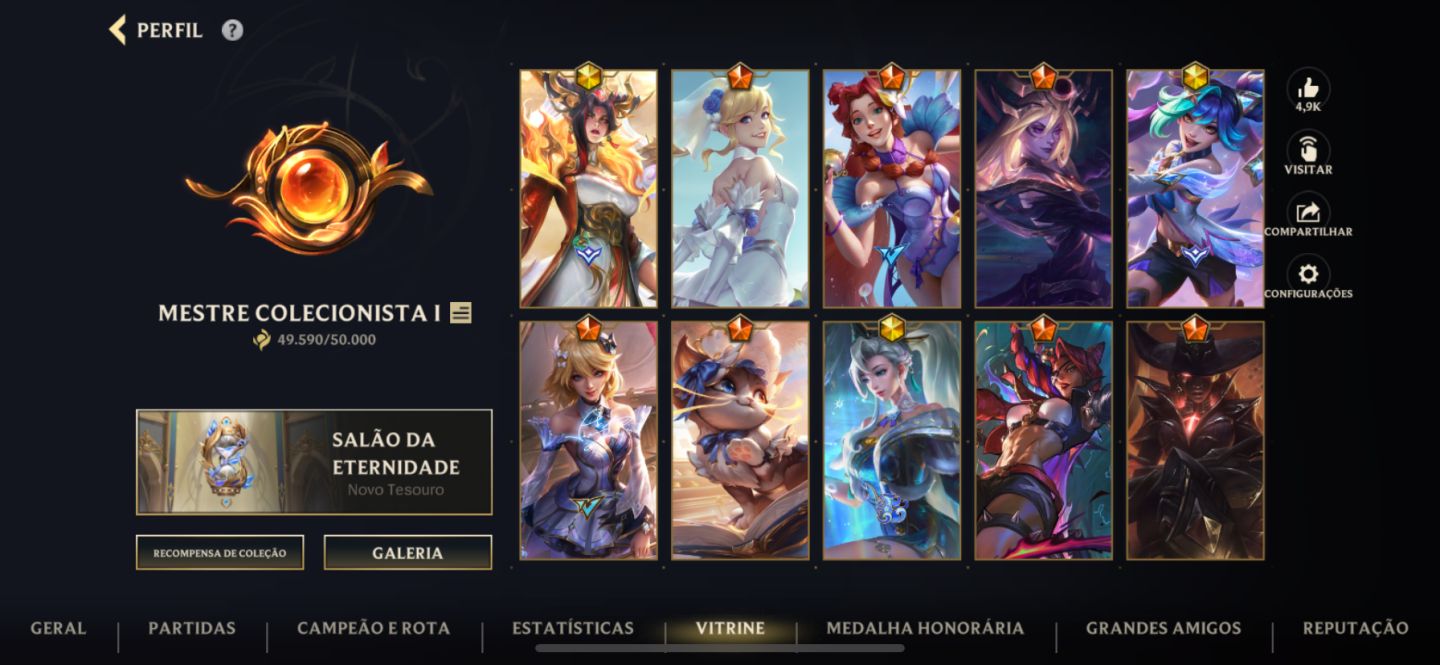 Conta wild rift com essências laranjas