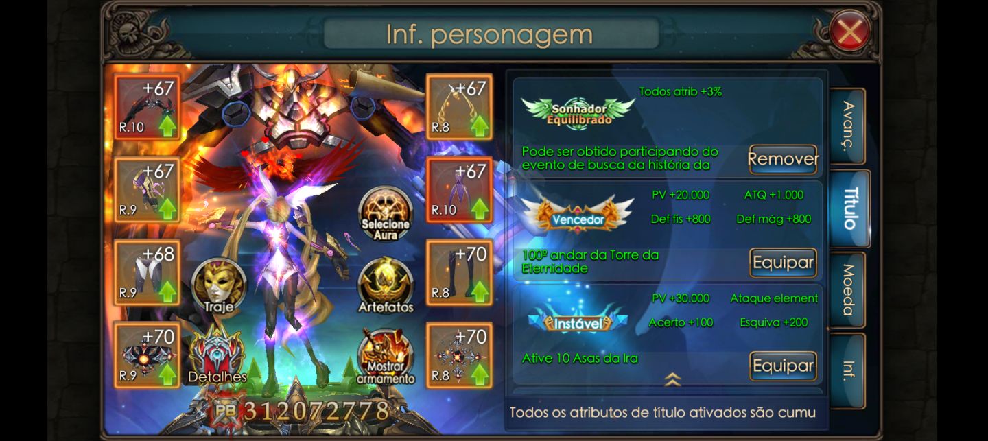 CONTA LEGACY OF DISCORD: Furious wings UPADA VIP8 E VIP7