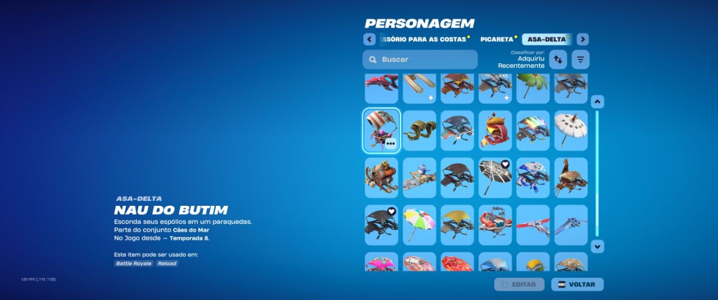 Conta Fortnite com Skins raras e alguns passes antigos. Machado leviatã e Lara.