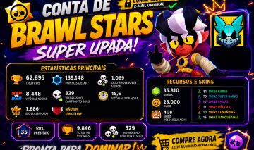 Conta Brawl stars FULL 107/107 | 62.8K+ Troféus| 408 skins