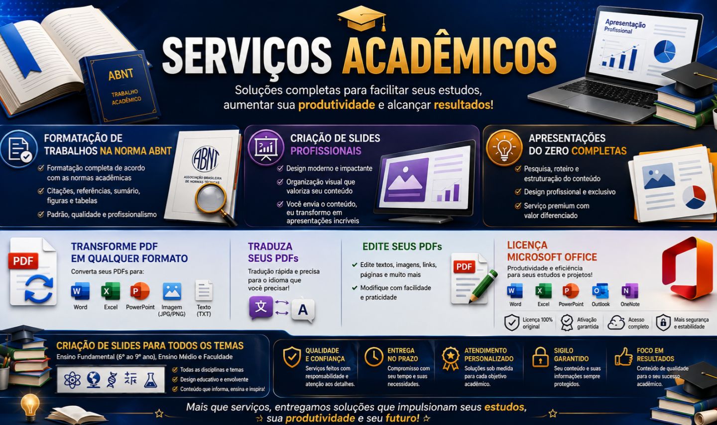 Serviços acadêmicos - Docs em geral e slides