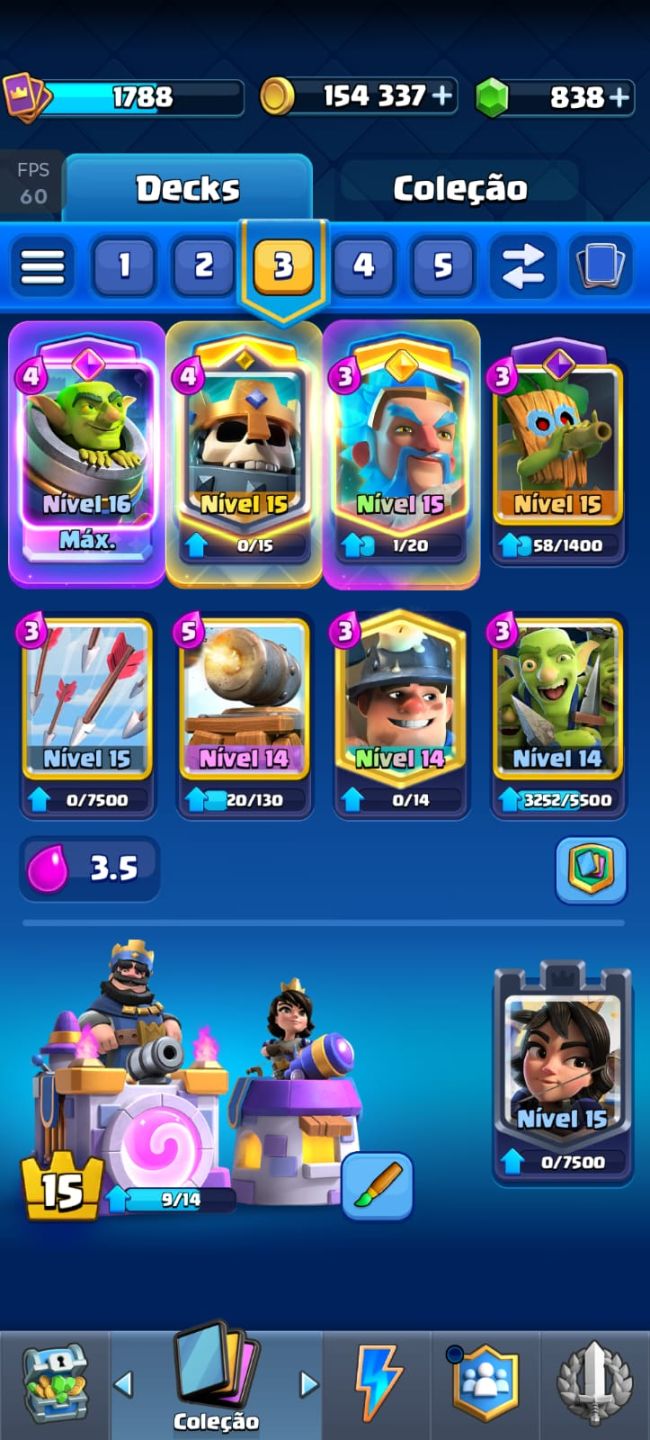 Clash Royale | Torre Nível 15 | 10.808 Troféus | Arena 26 | Evoluções 23/43