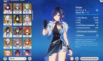 Conta genshin impact Yelan skin e +++